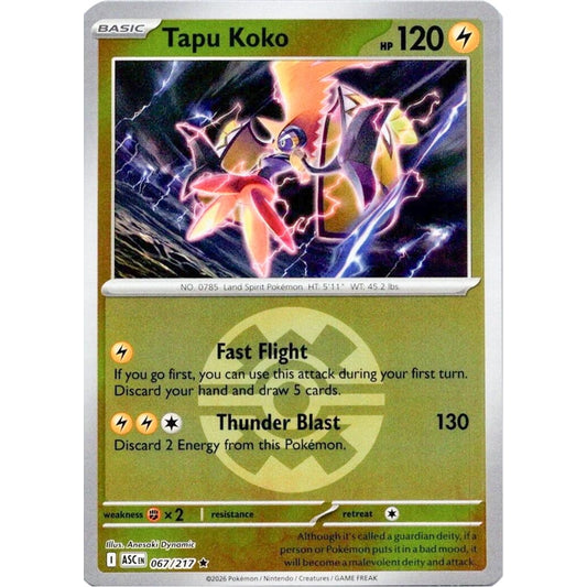 Image for Tapu Koko (Quick Ball) (067/217) (ASC) - Pokemon