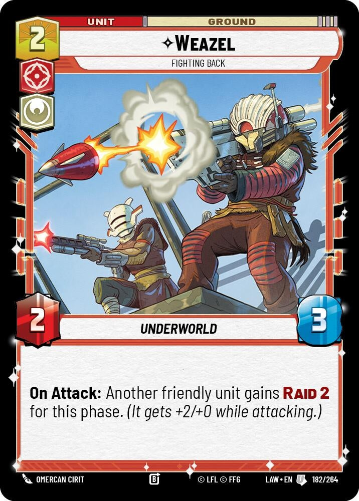 Image for Weazel - Fighting Back (182/264) (LAW) - Star Wars: Unlimited