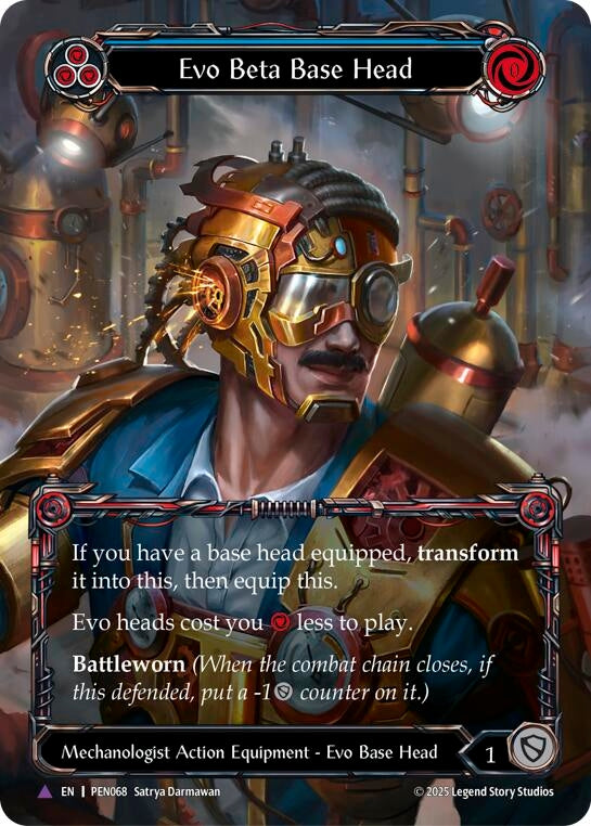 Image for Evo Beta Base Head (Blue) (Marvel) (PEN068) (PEN) - Flesh and Blood TCG