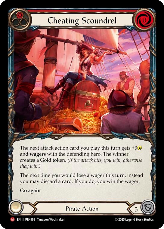 Image for Cheating Scoundrel (Red) (PEN169) (PEN) - Flesh and Blood TCG