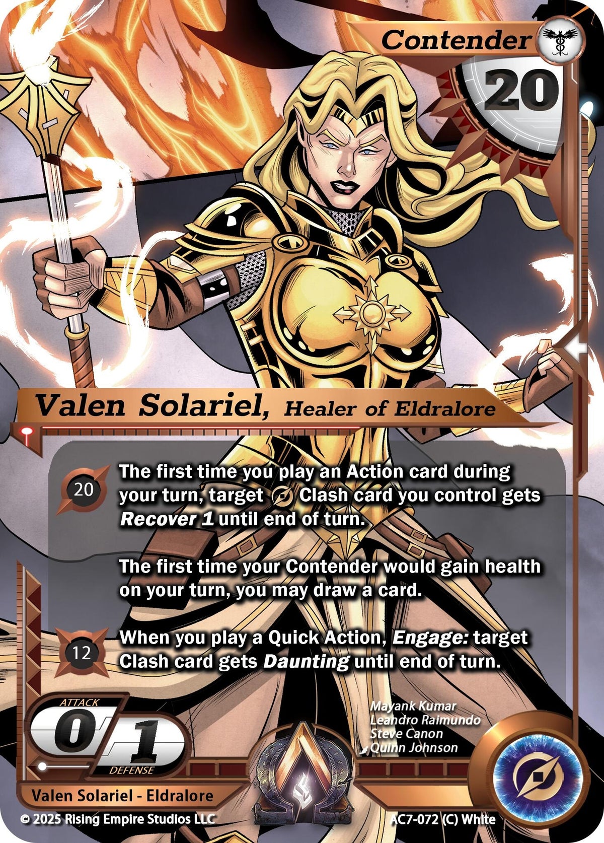 Image for Valen Solariel, Healer of Eldralore (AC7-072) (AC7) - Alpha Clash