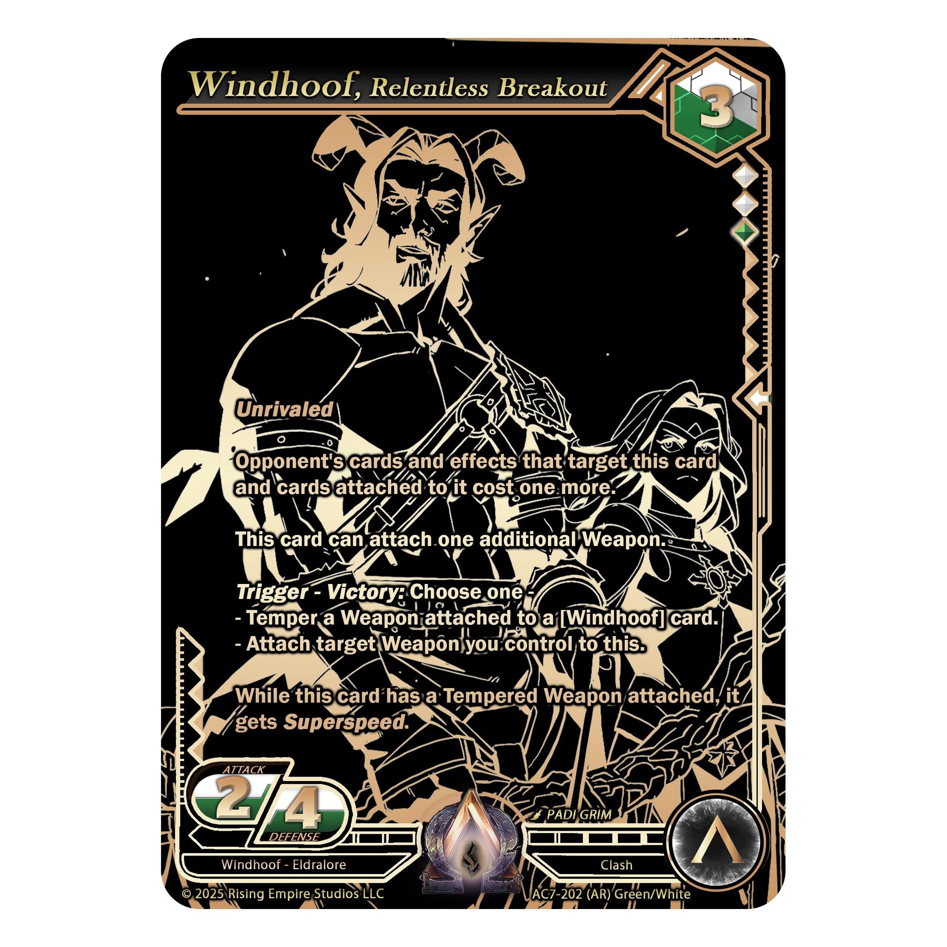Image for Windhoof, Relentless Breakout (Alpha Rare) (AC7-202) (AC7) - Alpha Clash