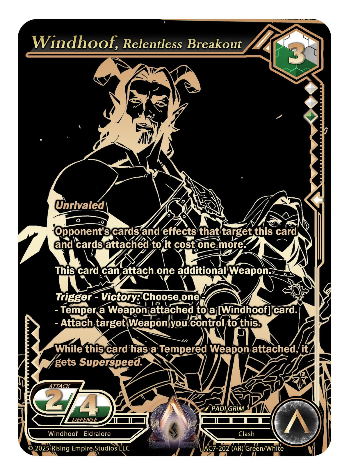 Image for Windhoof, Relentless Breakout (Alpha Rare) (AC7-202) (AC7) - Alpha Clash