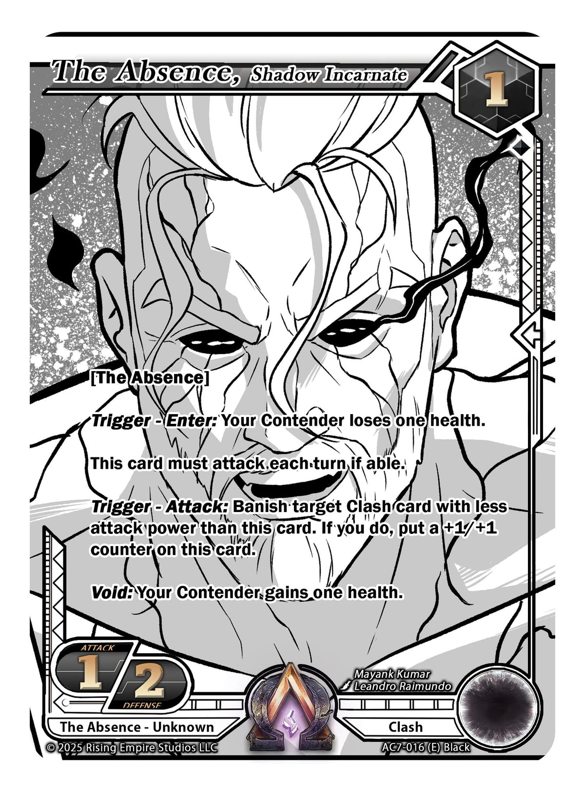 Image for The Absence, Shadow Incarnate (Ink) (AC7-016) (AC7) - Alpha Clash