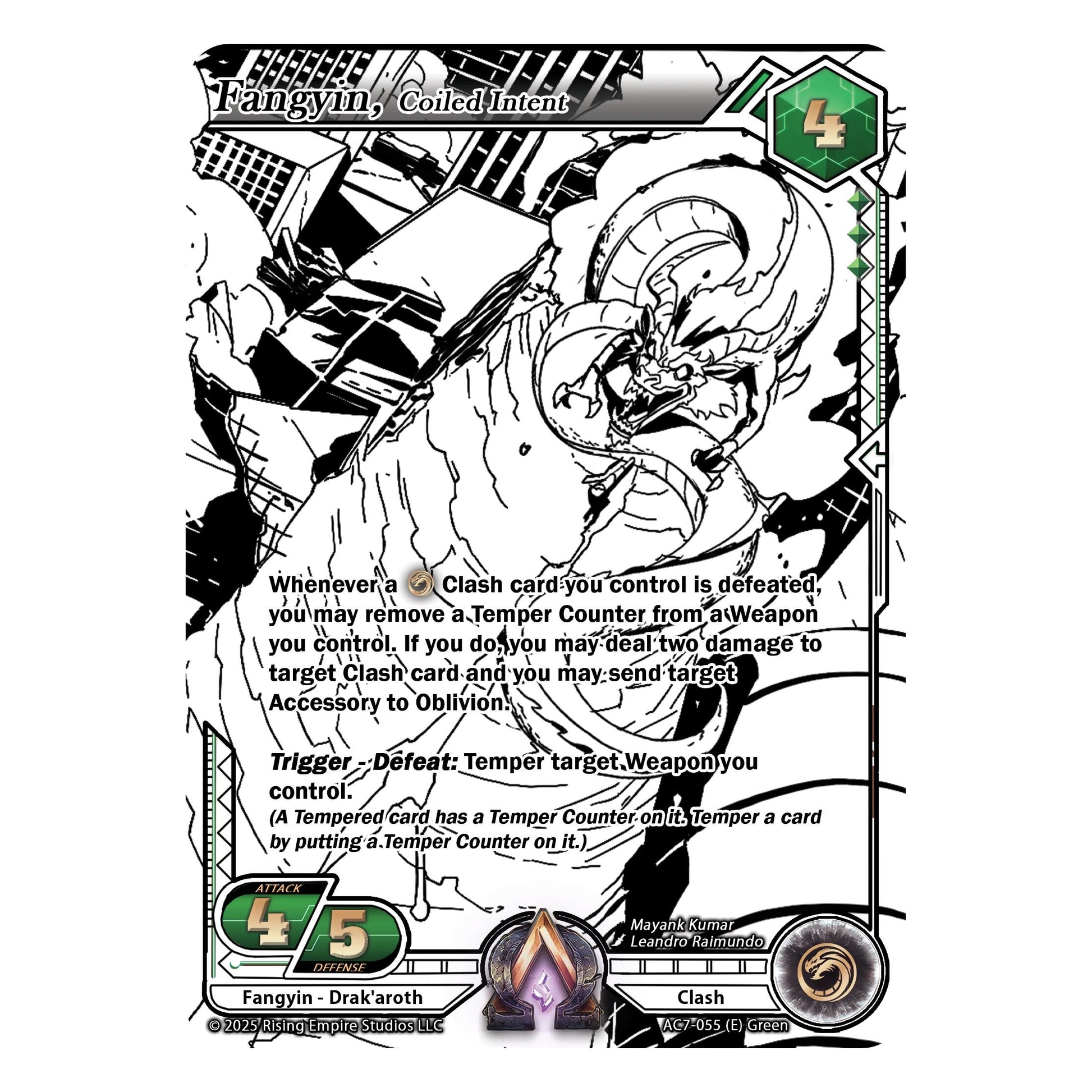 Image for Fangyin, Coiled Intent (Ink) (AC7-055) (AC7) - Alpha Clash
