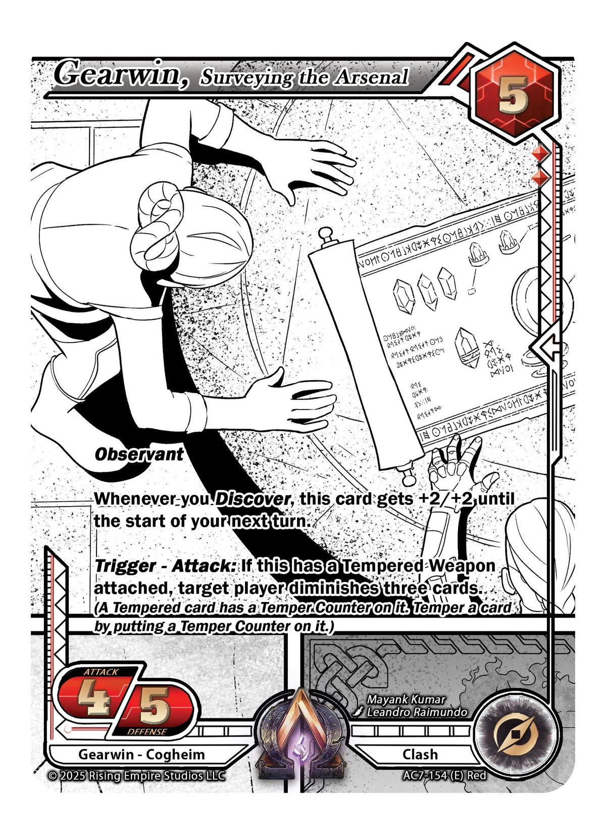 Image for Gearwin, Surveying the Arsenal (Ink) (AC7-154) (AC7) - Alpha Clash