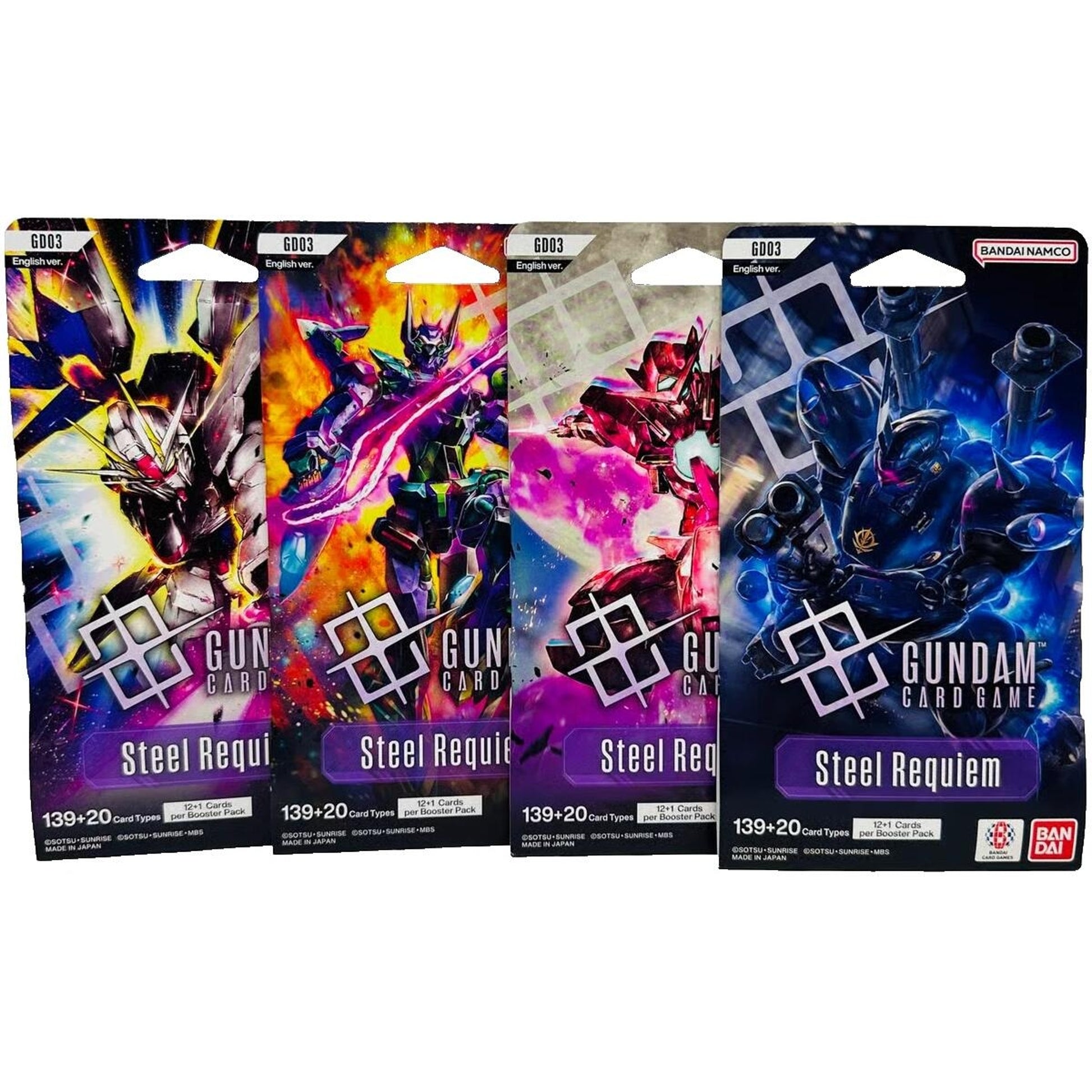 Image for Steel Requiem Sleeved Booster Pack Art Bundle [Set of 4] - Gundam Card Game