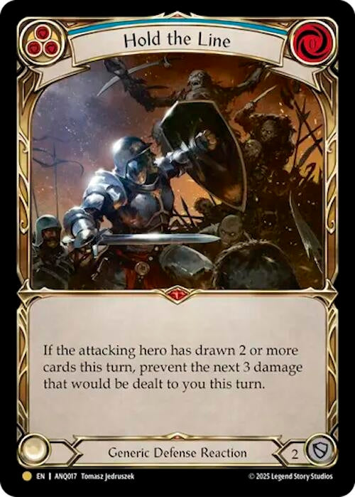Image for Hold The Line (Blue) (ANQ017) (ANQ017) (ANQ) - Flesh and Blood TCG