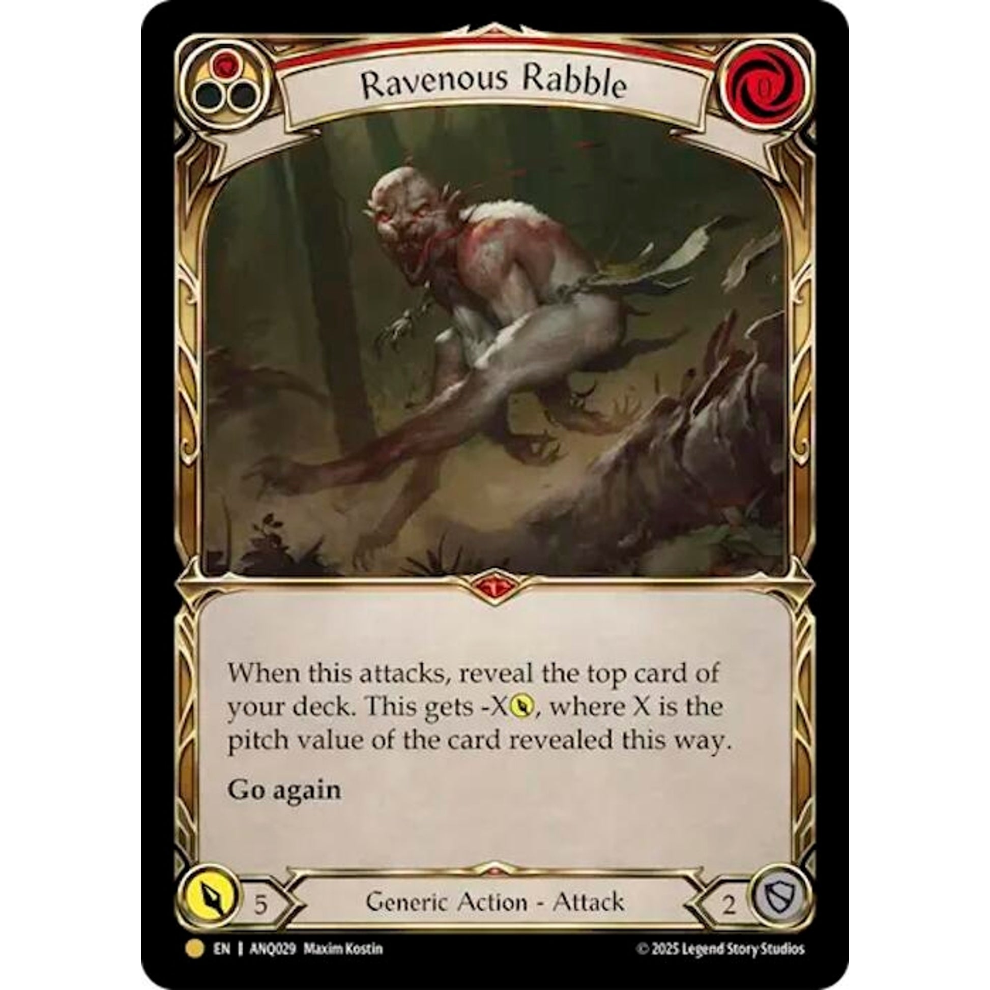 Image for Ravenous Rabble (Red) (ANQ029) (ANQ029) (ANQ) - Flesh and Blood TCG