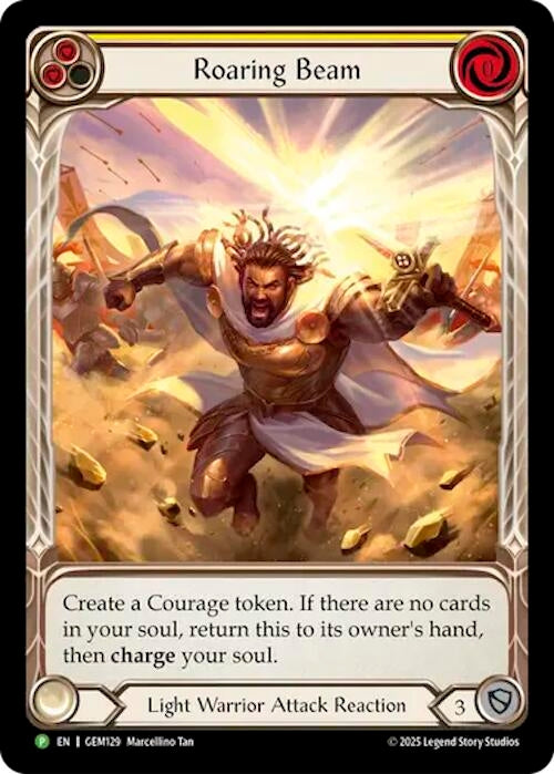 Image for Roaring Beam (GEM129) (GEM) - Flesh and Blood TCG