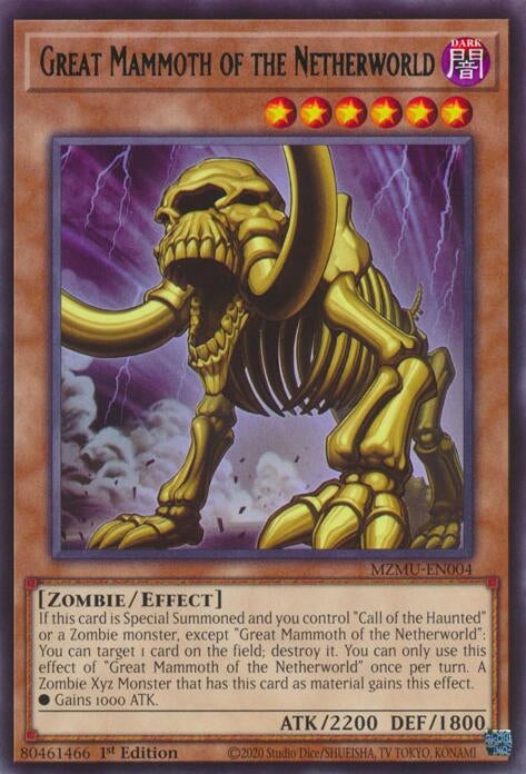 Image for Great Mammoth of the Netherworld (MZMU-EN004) - YuGiOh