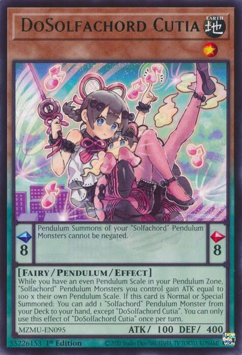 Image for DoSolfachord Cutia (MZMU-EN095) - YuGiOh