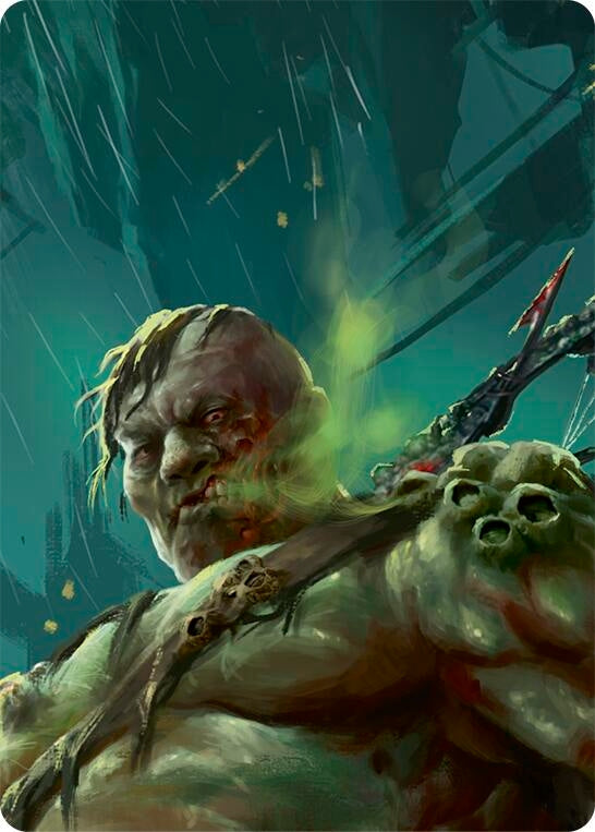 Image for Riptide, Lurker of the Deep // Gravy Bones, Shipwrecked Looter Double Sided Art Card (Top Left) (GEM) - Flesh and Blood TCG