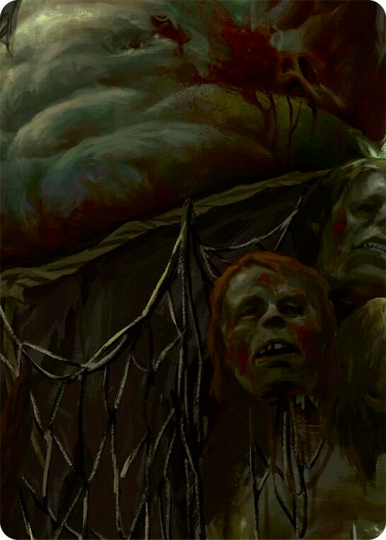 Image for Riptide, Lurker of the Deep // Gravy Bones, Shipwrecked Looter Double Sided Art Card (Middle Left) (GEM) - Flesh and Blood TCG