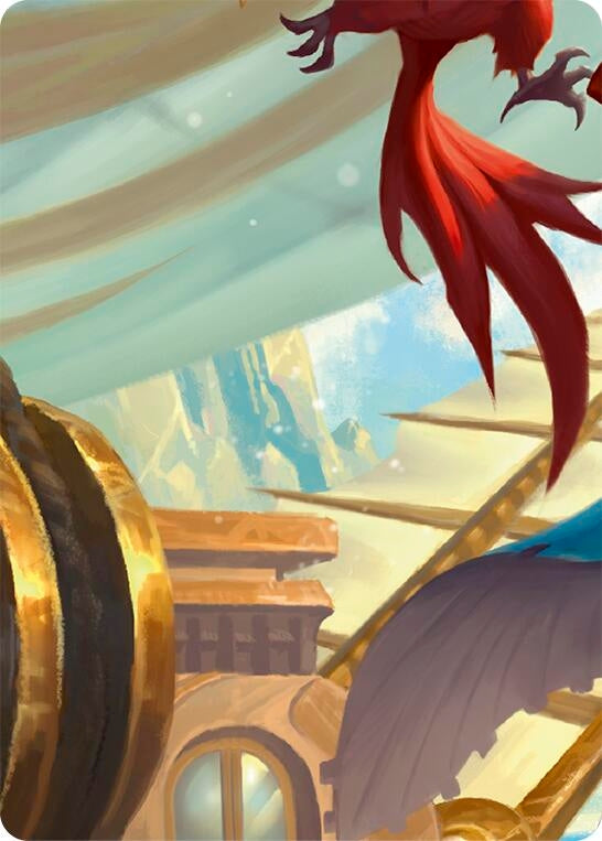 Image for Puffin, Full Steam Ahead // Marlynn, Treasure Hunter Double Sided Art Card (Middle Left) (GEM) - Flesh and Blood TCG