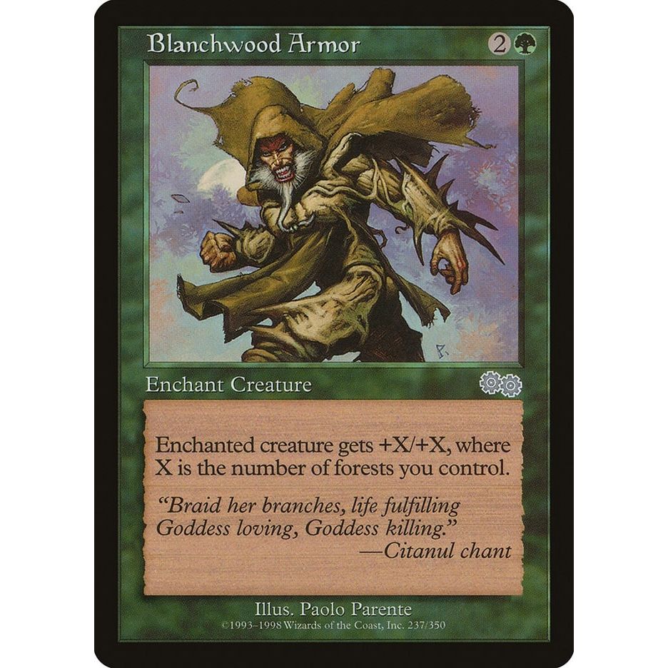 Image for Blanchwood Armor (237) (USG) - Magic: The Gathering