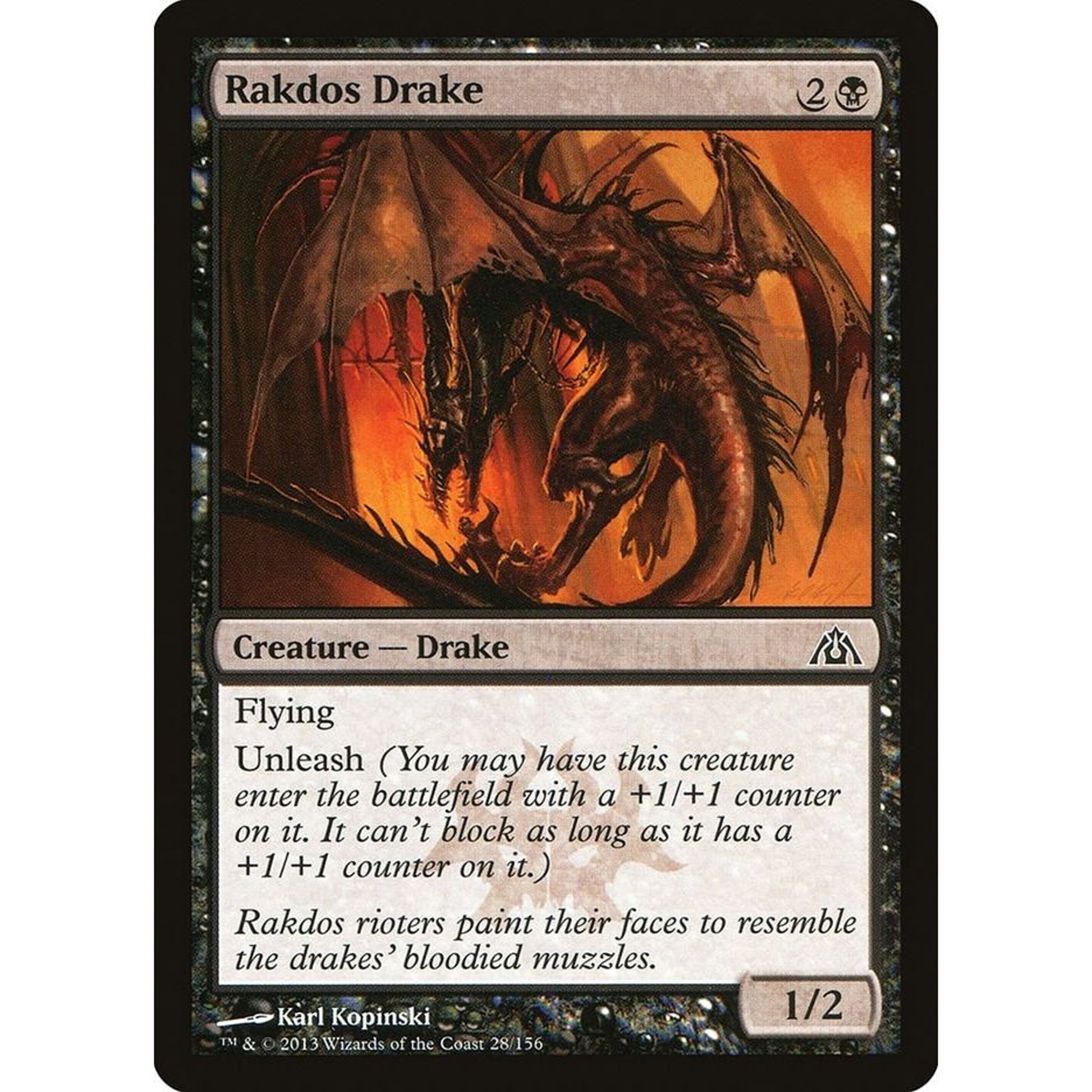 Image for Rakdos Drake (28) (DGM) - Magic: The Gathering