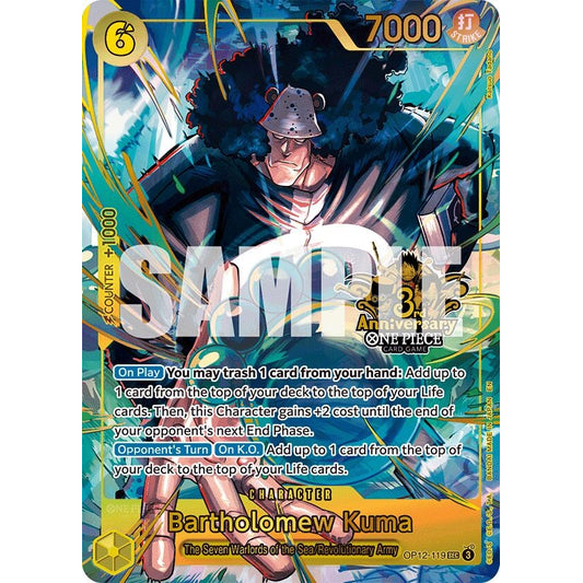 Image for Bartholomew Kuma (Japanese Version 3rd Anniversary Set) (OP12-119) (OP-PR) - One Piece Card Game