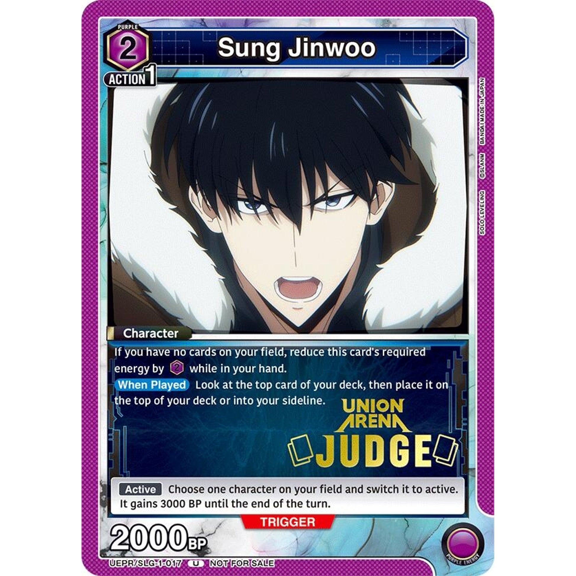 Image for Sung Jinwoo (017) (Judge) (UEPR/SLG-1-017) (UEPR) - Union Arena