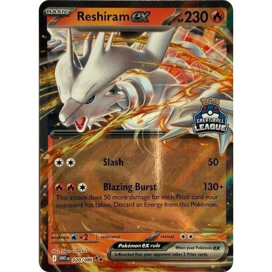 Image for Reshiram ex (Great Ball League) (020/086) (PR) - Pokemon