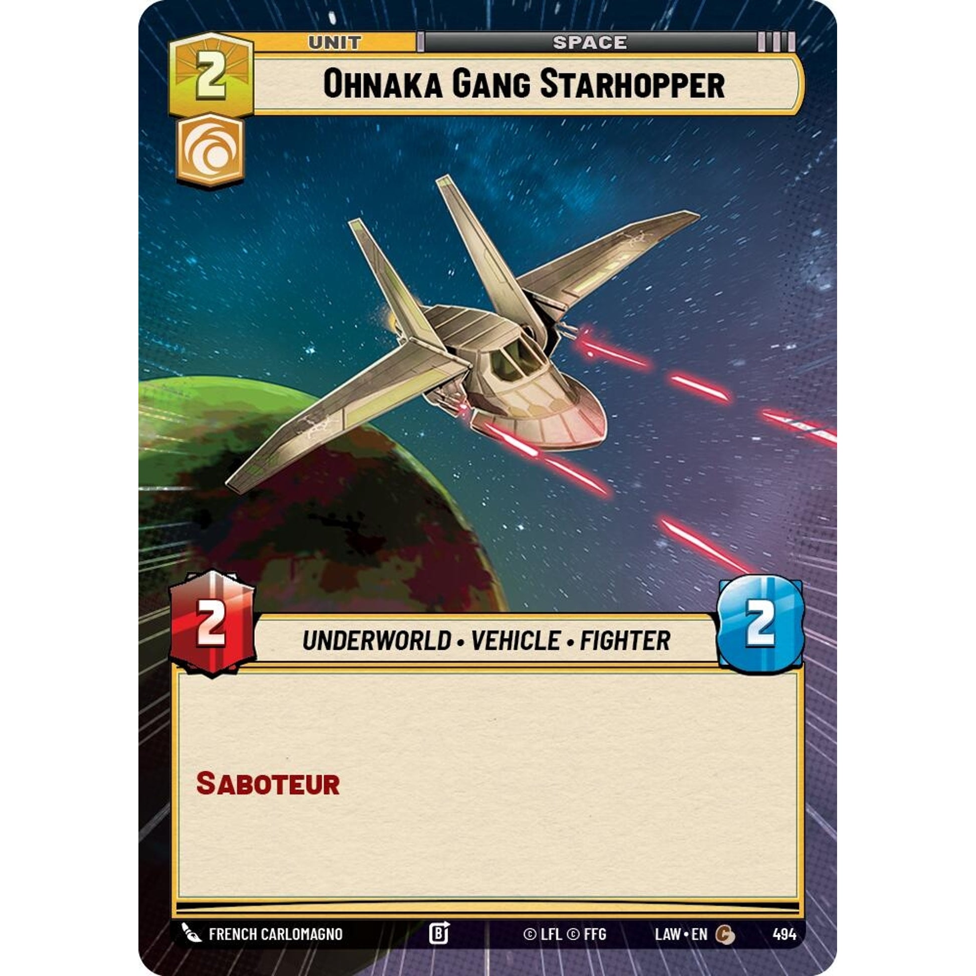 Image for Ohnaka Gang Starhopper (Hyperspace) (494) (LAW) - Star Wars: Unlimited