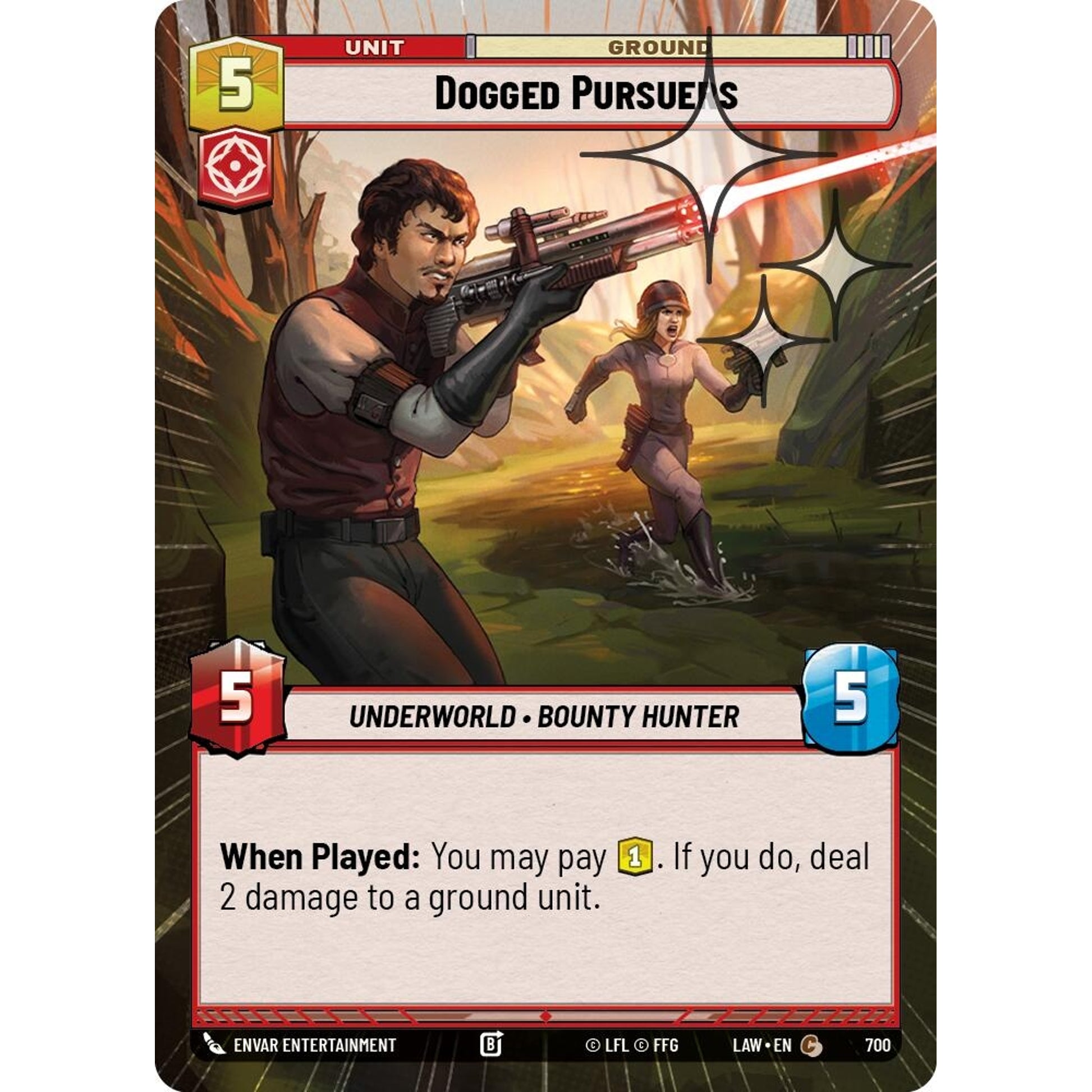 Image for Dogged Pursuers (Hyperspace Foil) (700) (LAW) - Star Wars: Unlimited