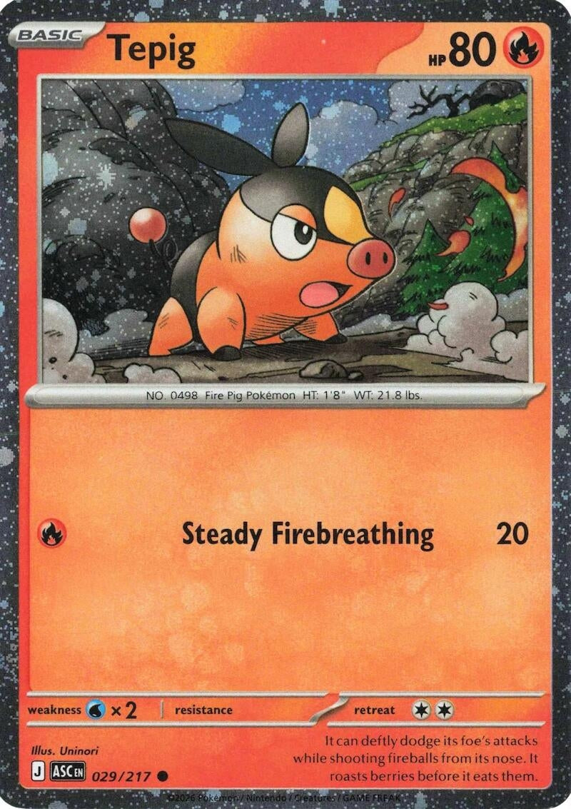 Image for Tepig - 029/217 (Cosmos Holo) (029/217) (MCAP) - Pokemon