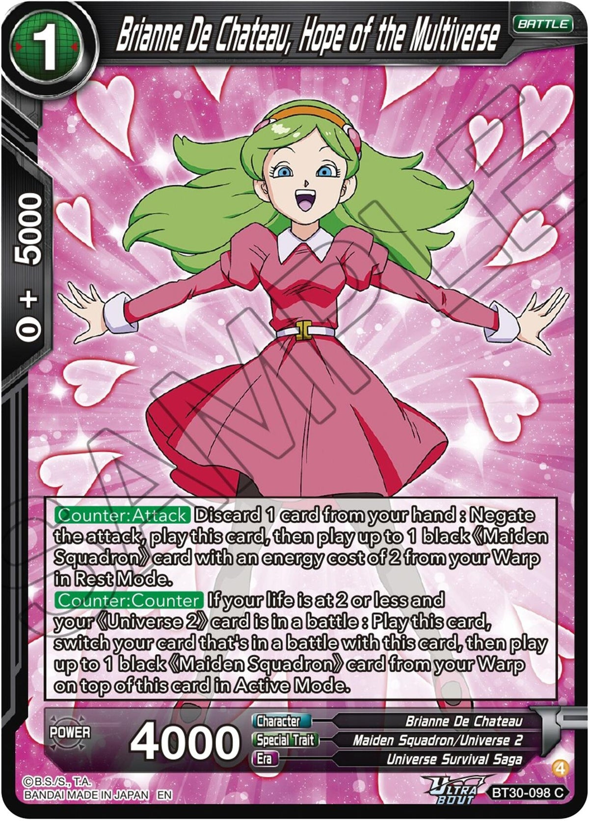 Image for Brianne De Chateau, Hope of the Multiverse (BT30-098) (BT30) - Dragon Ball Super: Masters