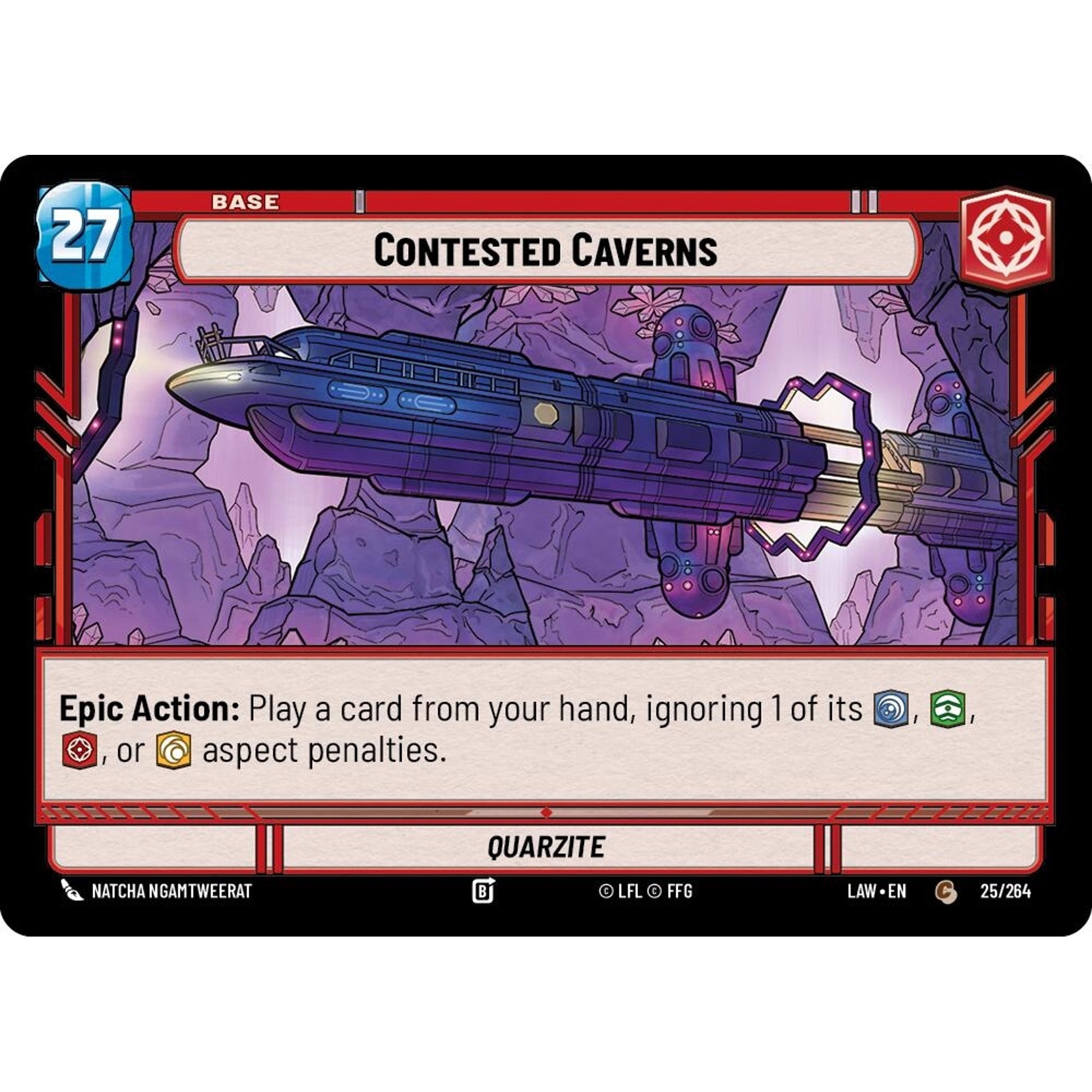 Image for Contested Caverns // Shield (25 // T03) (LAW) - Star Wars: Unlimited