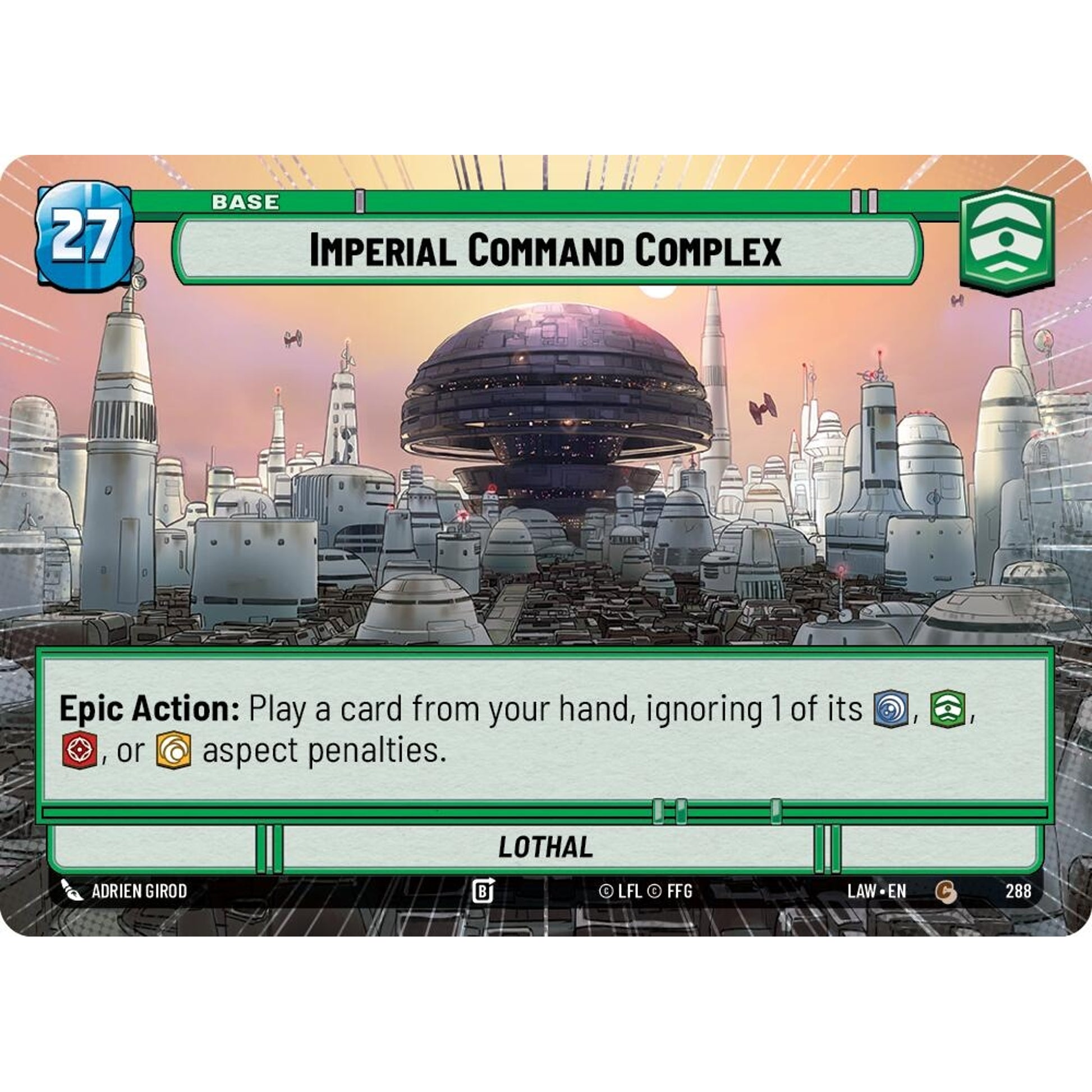 Image for Imperial Command Complex // Shield (Hyperspace) (288 // T06) (LAW) - Star Wars: Unlimited