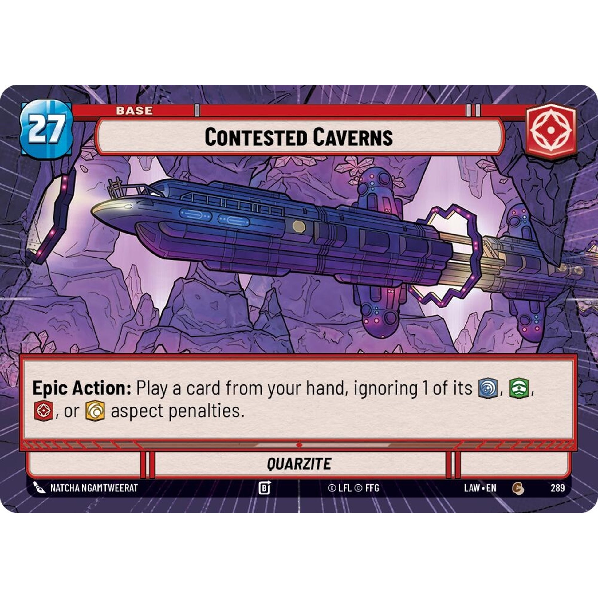 Image for Contested Caverns // Shield (Hyperspace) (289 // T06) (LAW) - Star Wars: Unlimited