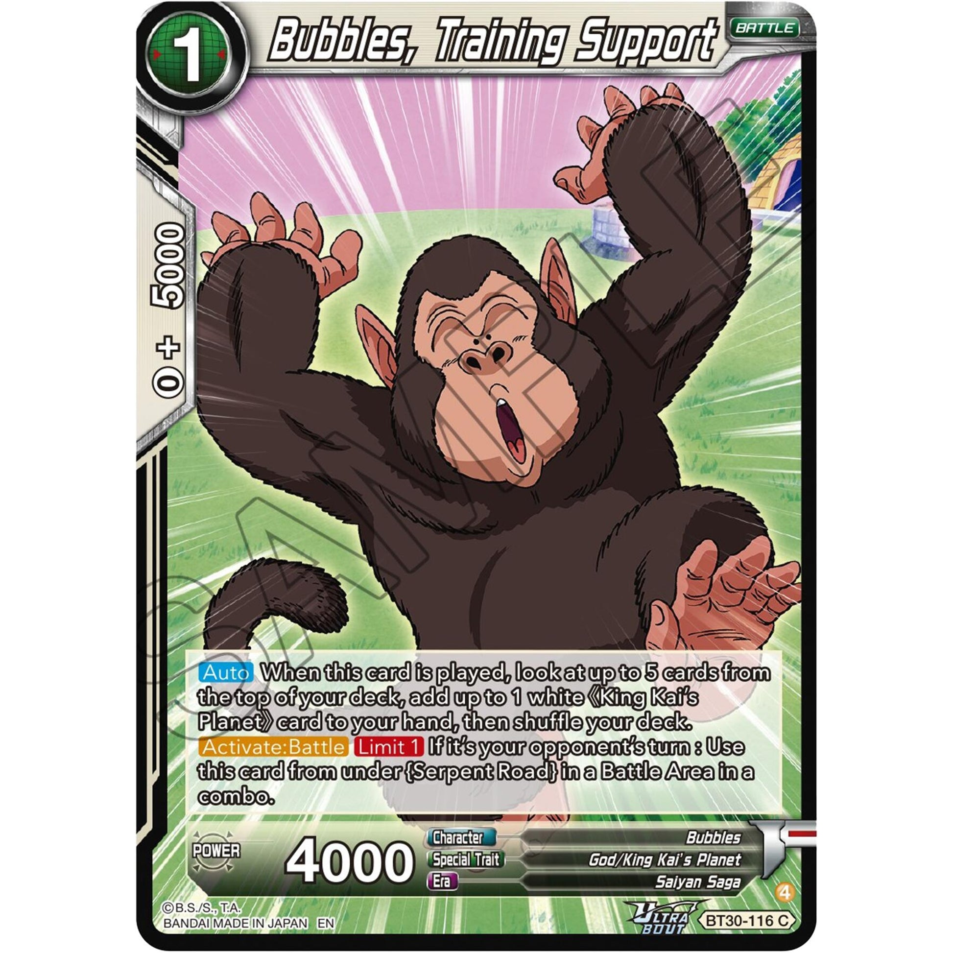 Image for Bubbles, Training Support (BT30-116) (BT30) - Dragon Ball Super: Masters