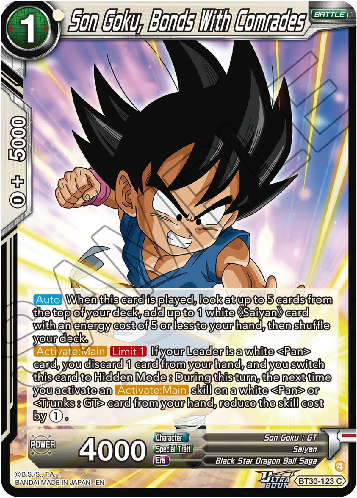 Image for Son Goku, Bonds With Comrades (BT30-123) (BT30) - Dragon Ball Super: Masters