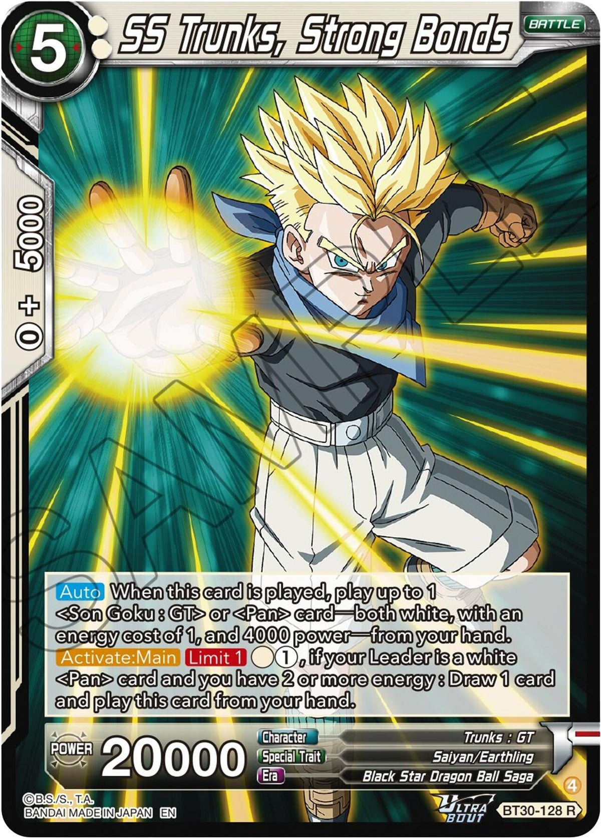 Image for SS Trunks, Strong Bonds (BT30-128) (BT30) - Dragon Ball Super: Masters