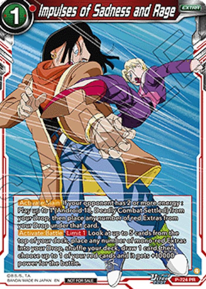 Image for Impulses of Sadness and Rage (Ultra-Bout Series Tournament Pack Vol.2) (P-724) (TPR) - Dragon Ball Super: Masters