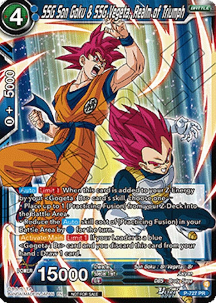 Image for SSG Son Goku & SSG Vegeta, Realm of Triumph (Ultra-Bout Series Tournament Pack Vol.2) (P-727) (TPR) - Dragon Ball Super: Masters