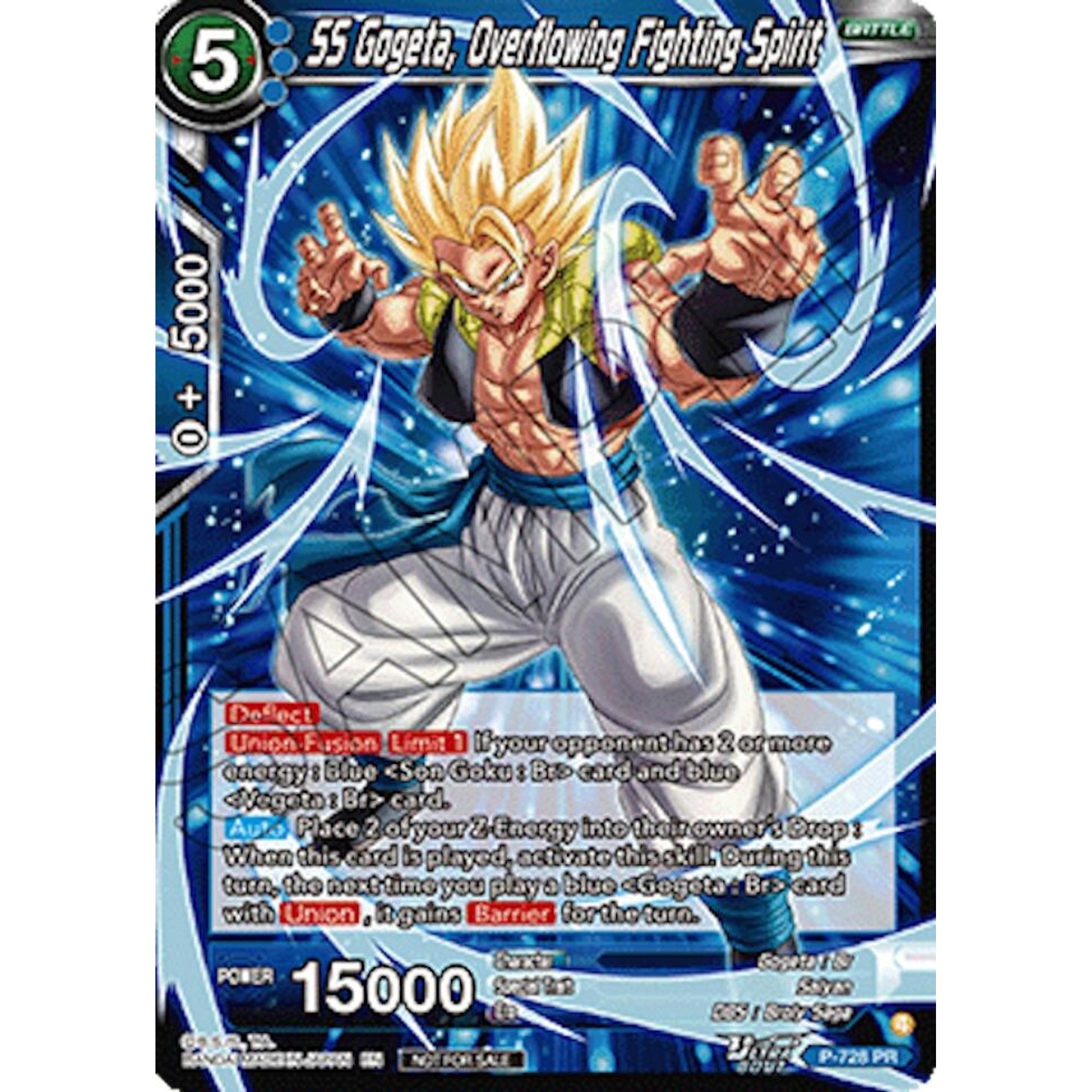 Image for SS Gogeta, Overflowing Fighting Spirit (Ultra-Bout Series Tournament Pack Vol.2) (P-728) (TPR) - Dragon Ball Super: Masters