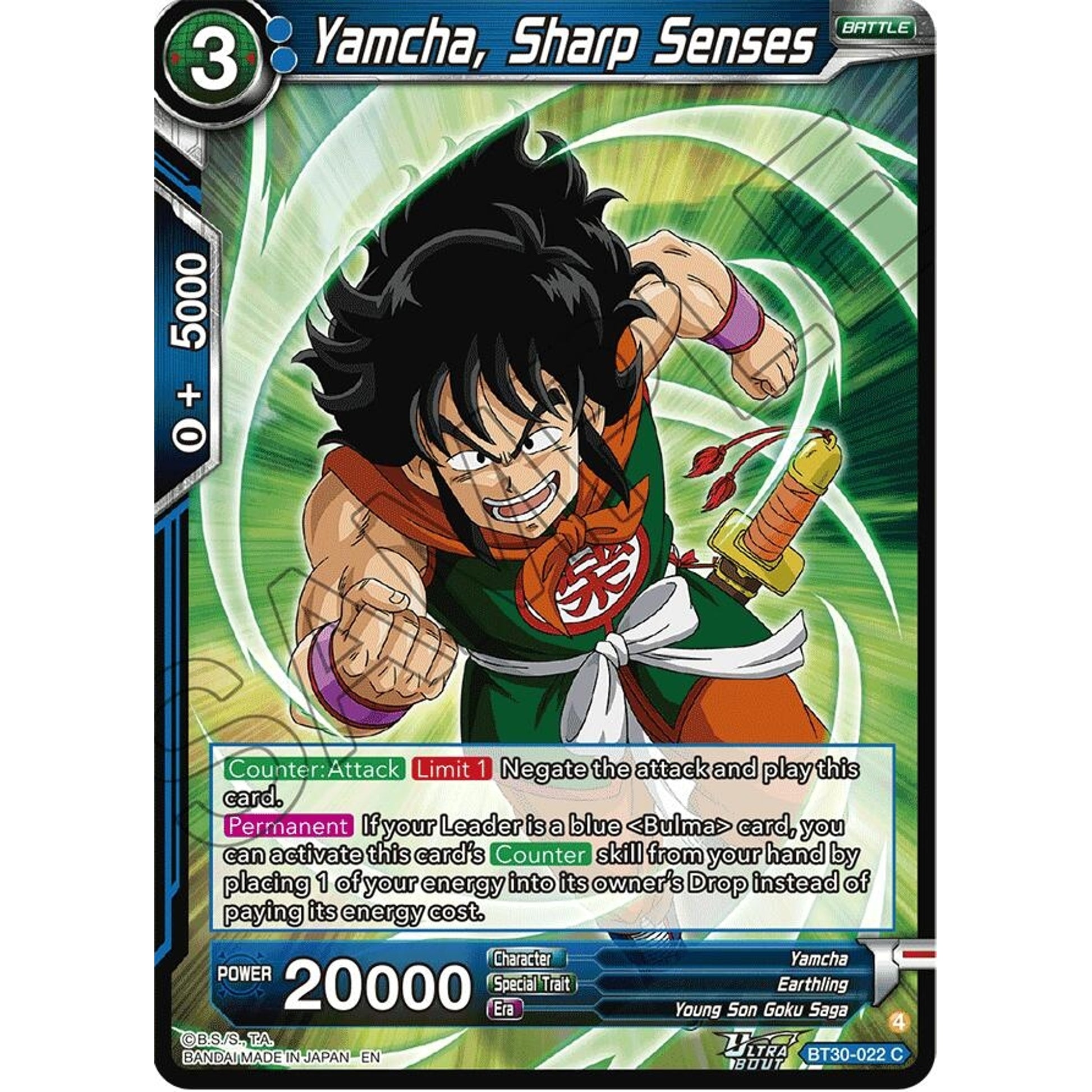 Image for Yamcha, Sharp Senses (BT30-022) (BT30) - Dragon Ball Super: Masters