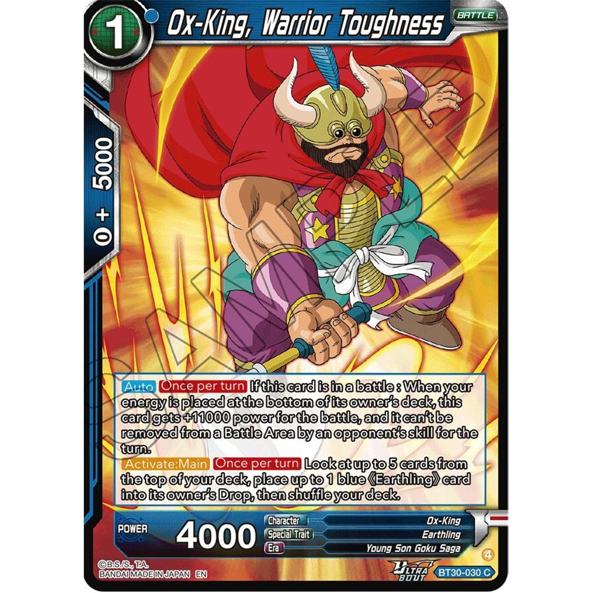 Image for Ox-King, Warrior Toughness (BT30-030) (BT30) - Dragon Ball Super: Masters