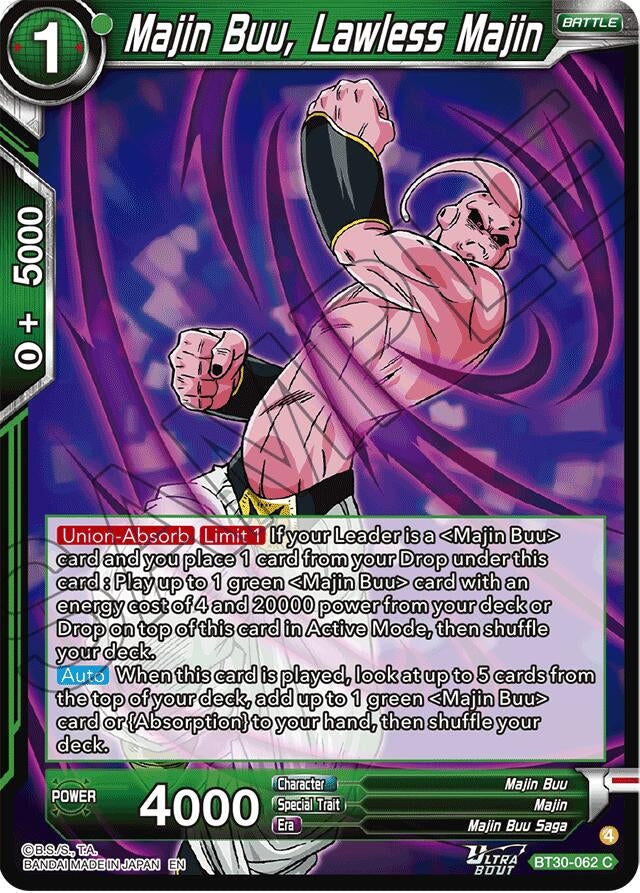 Image for Majin Buu, Lawless Majin (BT30-062) (BT30) - Dragon Ball Super: Masters