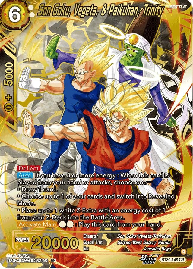 Image for Son Goku, Vegeta, & Paikuhan, Trinity (BT30-148) (BT30) - Dragon Ball Super: Masters