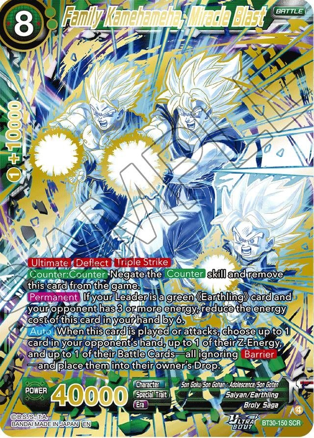 Image for Family Kamehameha, Miracle Blast (SCR) (BT30-150) (BT30) - Dragon Ball Super: Masters
