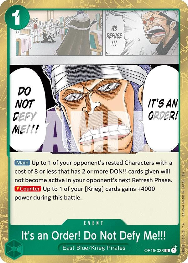 Image for It's an Order! Do Not Defy Me!!! (OP15-038) (OP15-EB04) - One Piece Card Game