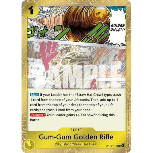 Image for Gum-Gum Golden Rifle (OP15-116) (OP15-EB04) - One Piece Card Game
