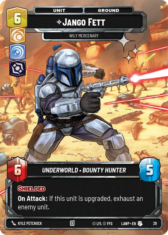 Image for Jango Fett - Wily Mercenary (Foil) (29) (LAW-WPP) - Star Wars: Unlimited