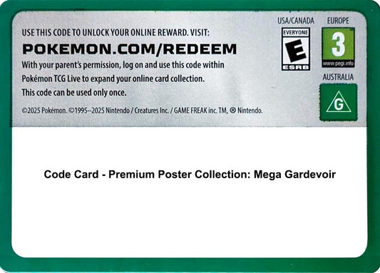 Image for Code Card - Premium Poster Collection: Mega Gardevoir (ASC) - Pokemon