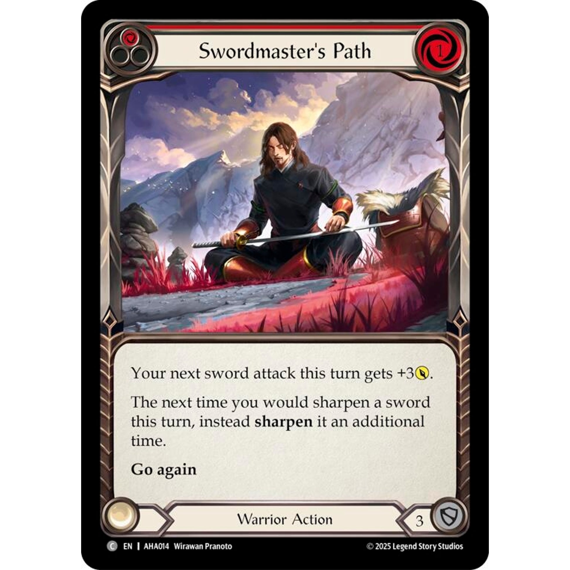 Image for Swordmasters Path (Red) (AHA014) (AHA) - Flesh and Blood TCG