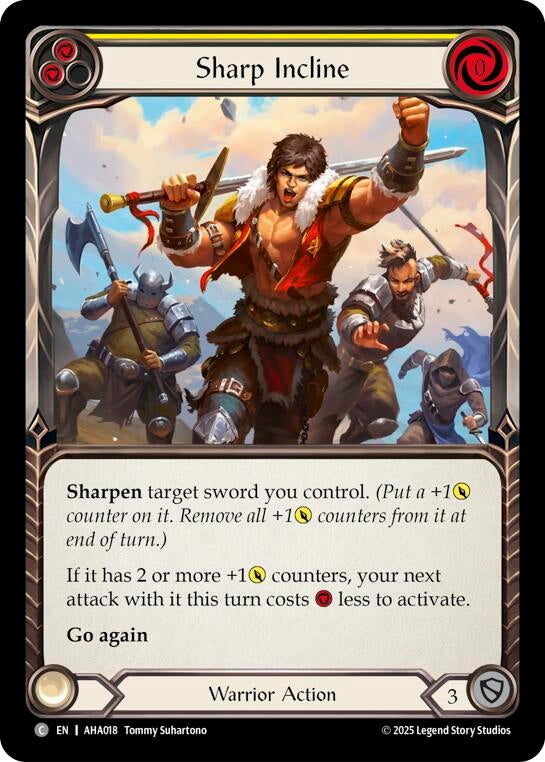 Image for Sharp Incline (Yellow) (AHA018) (AHA) - Flesh and Blood TCG