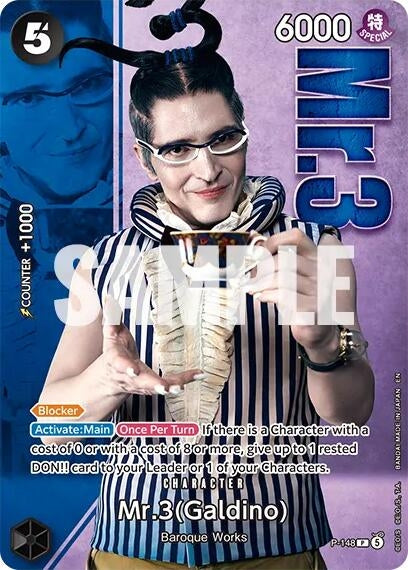 Image for Mr.3 (Galdino) - P-148 (Premium Card Collection -Live Action Edition Vol.2 Baroque Works-) (OP-PR) - One Piece Card Game
