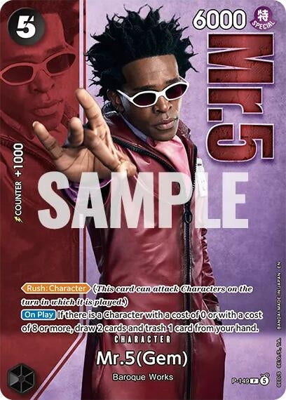 Image for Mr.5 (Gem) - P-149 (Premium Card Collection -Live Action Edition Vol.2 Baroque Works-) (OP-PR) - One Piece Card Game